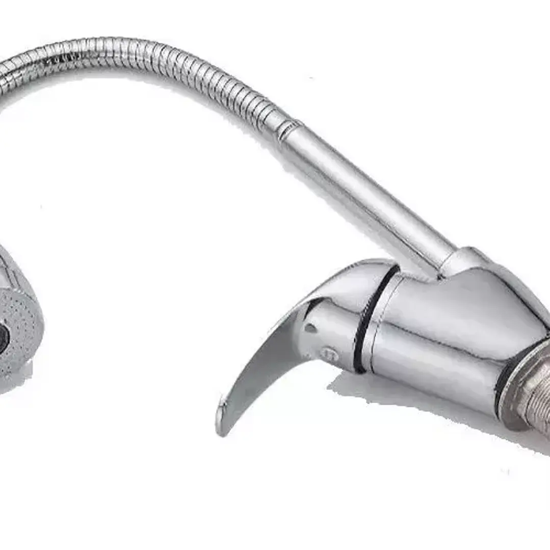 Llave Monomando Lavaplatos Con Cuello Flexible 3