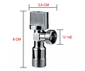 Set Llave Angular Con Flexible Wc 30 Cm Hi-hi 1/2 X 15/16 Taumm