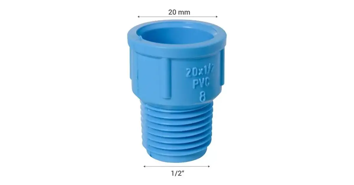 Terminal Pvc-p Cem/he 20mm X 1/2