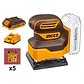 Lijadora Industrial + Bateria 2AH Y Cargador 20V 110X100MM Ingco  - Miniatura 2