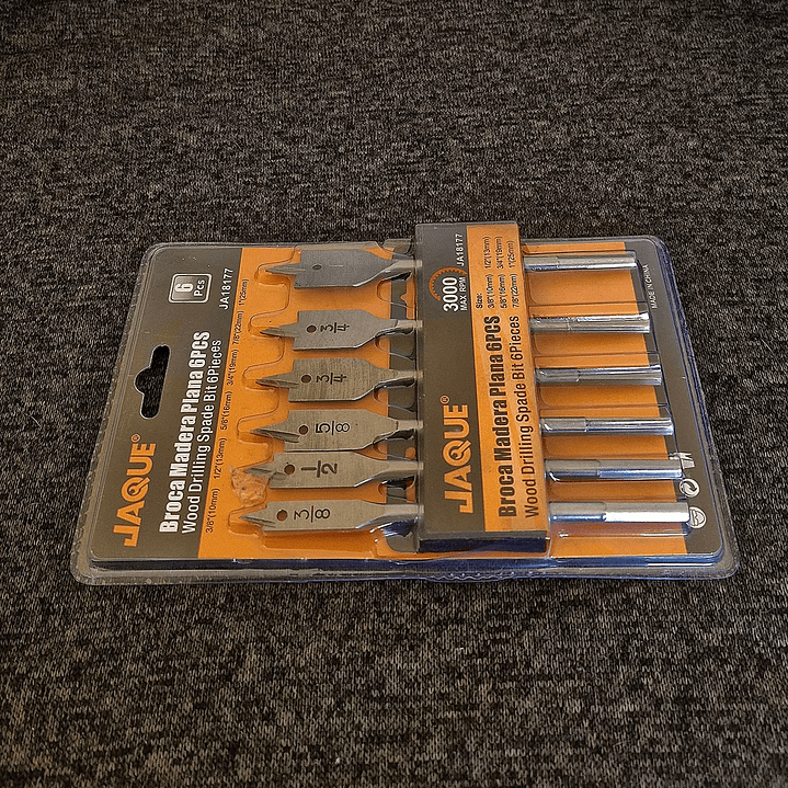 Broca Madera Plana Paleta 6 Piezas Jaque  4