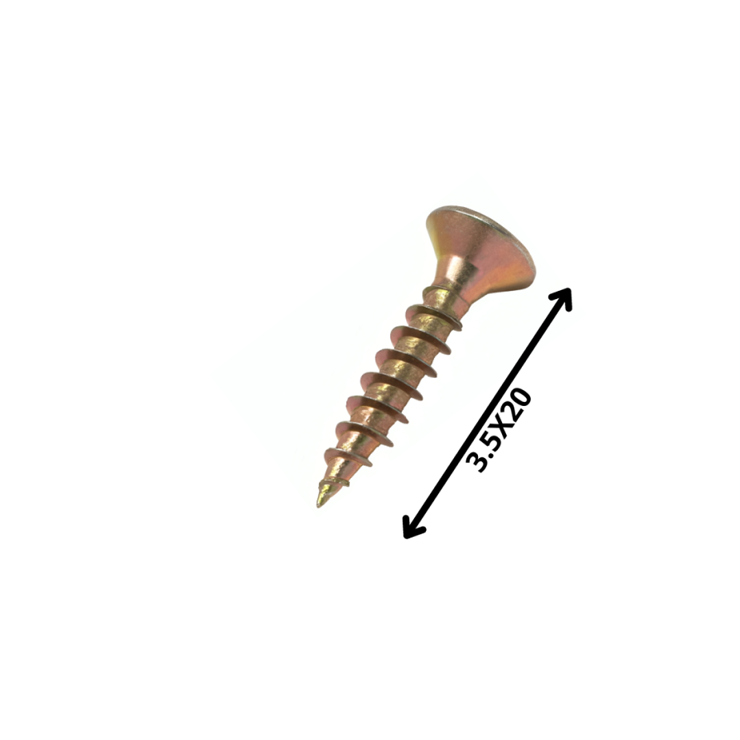 Tornillo Para Madera 3.5 x 20mm Aglomerado x 100 unidades  1