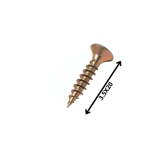 Tornillo Para Madera 3.5 x 20mm Aglomerado x 100 unidades 