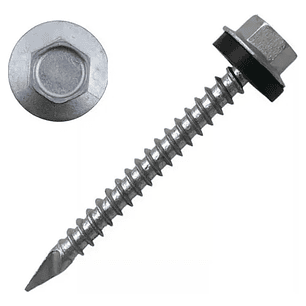 Tornillo Hexagonal 10 x 1 Con Golilla Punta Espada x 100 unidades 