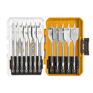 Set De Brocas Planas Para Madera Industrial 12 Piezas 8-32mm Ingco