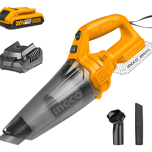 Aspiradora Inalambrica 20V 0,5LT + Bat2Ah+Carg  Ingco 