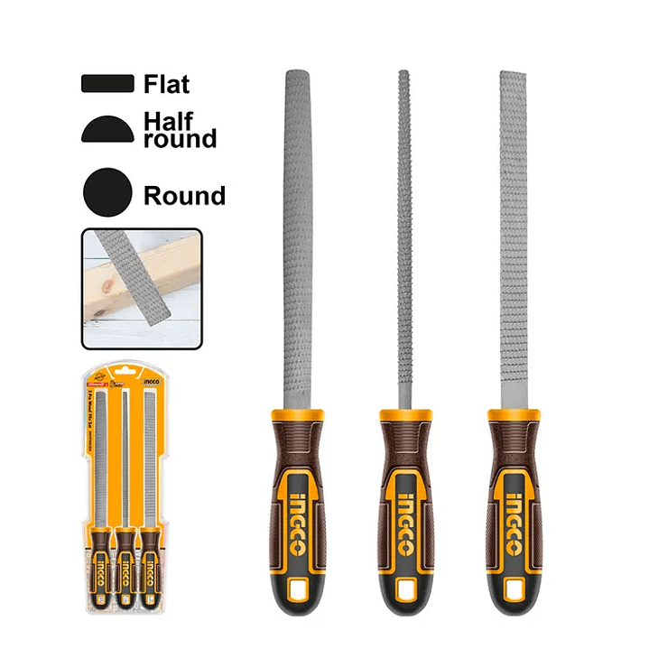 Set Limas Industrial Para Madera 3 Piezas 8