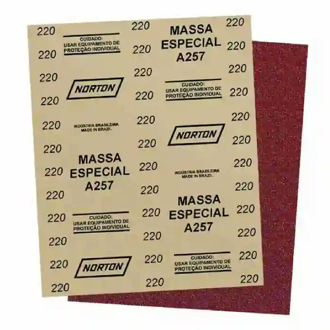 Lija En Seco Para Madera/masilla A-257 Pliego 225x275mm G120 Norton 1