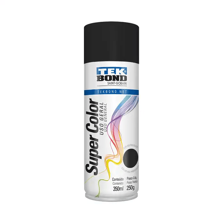 Pintura En Spray Uso General Negro Mate 400ml Tekbond  1