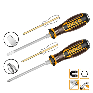 Set Destornillador Para Golpe Industrial Ph/sl 2 Piezas Ingco 