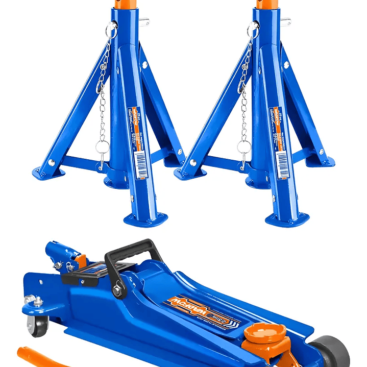 Kit Banquillo 3 Ton + Gata Hidráulica Tipo Caimán 2.5 Ton. Wadfow 1