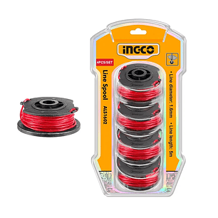 Hilo Para Orilladora 4 Piezas 1,6mmx5m Ingco