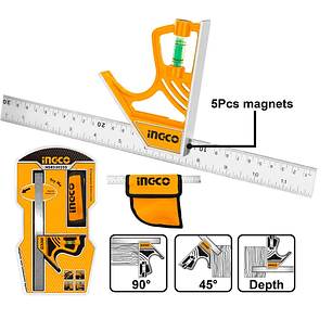 Escuadra De Combinacion Magnetica 300mm/12