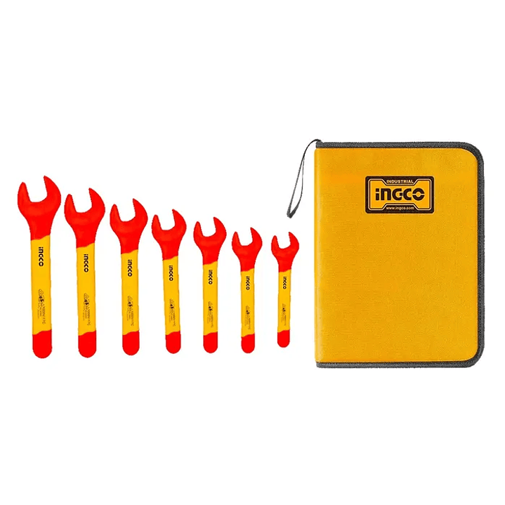 Set Llaves Punta Industrial Aisladas Vde 8-19mm 7 Piezas Ingco  1