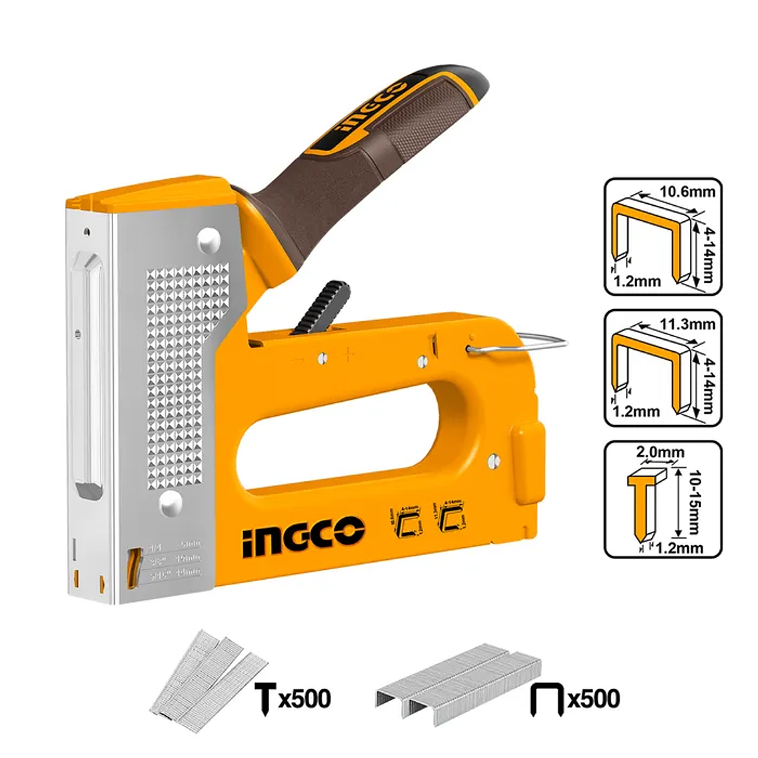 Engrapadora Manual 2 En 1 Industrial 4-14mm Ingco  1