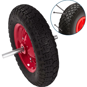 Rueda Maciza Roja 14