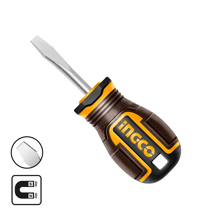 Destornillador Industrial Punta Plana SL 6.5x38mm Ingco 1