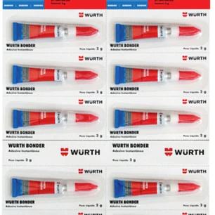 Adhesivo Instantáneo Cianocrilato 2g Wurth 
