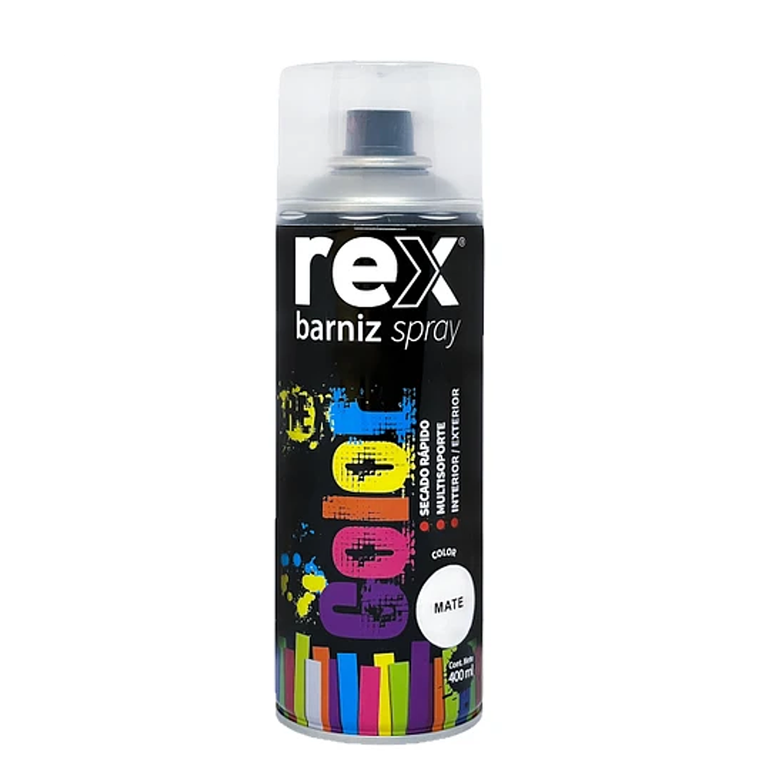 Pintura Aerosol Spray 400Ml Barniz Mate Rex 1
