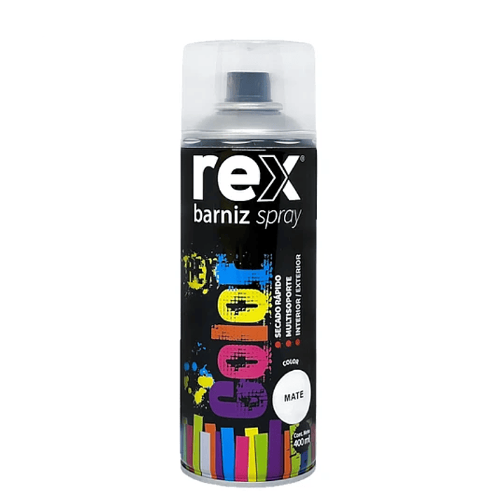 Pintura Aerosol Spray 400Ml Barniz Mate Rex 1