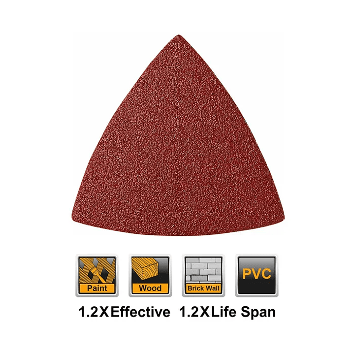 Set Lijas Delta 20pza P40-120 80mm Ingco 1