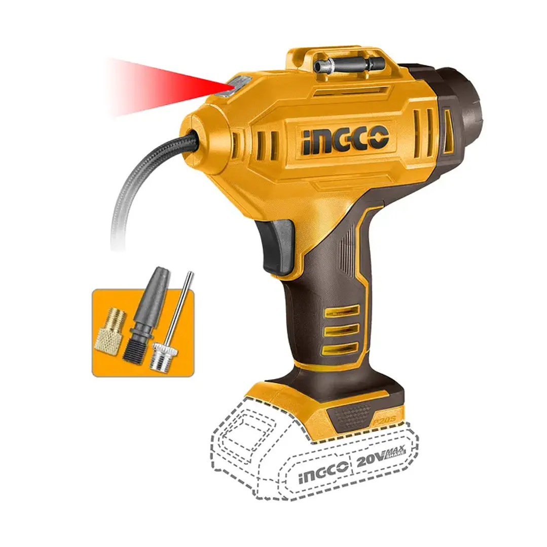 Compresor Para Auto Inalambrico 20v/150psi Ingco 1