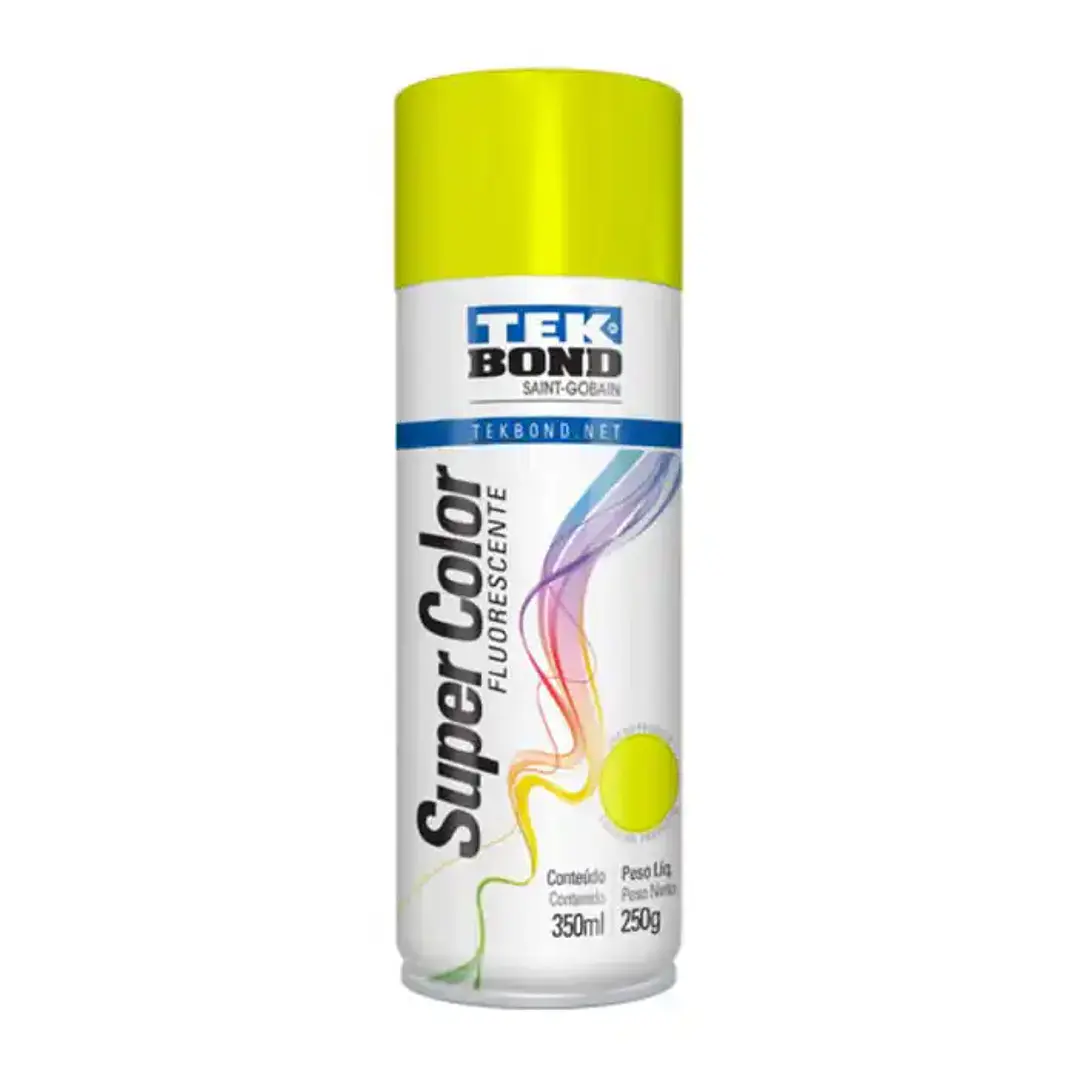 Pintura En Spray Amarillo  Fluorescente 400ml Tekbond 1
