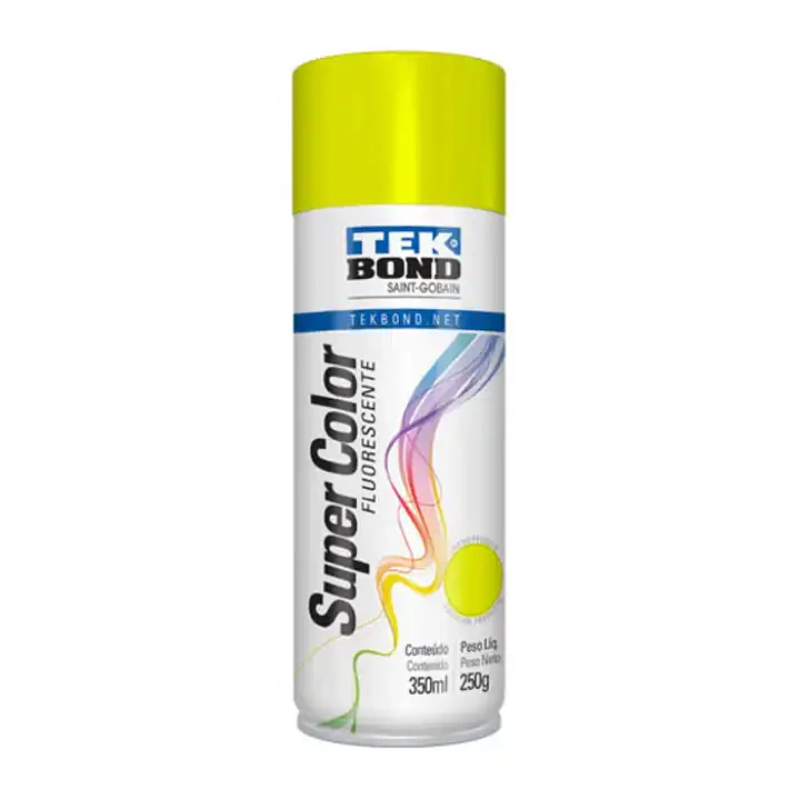 Pintura En Spray Amarillo  Fluorescente 400ml Tekbond 1