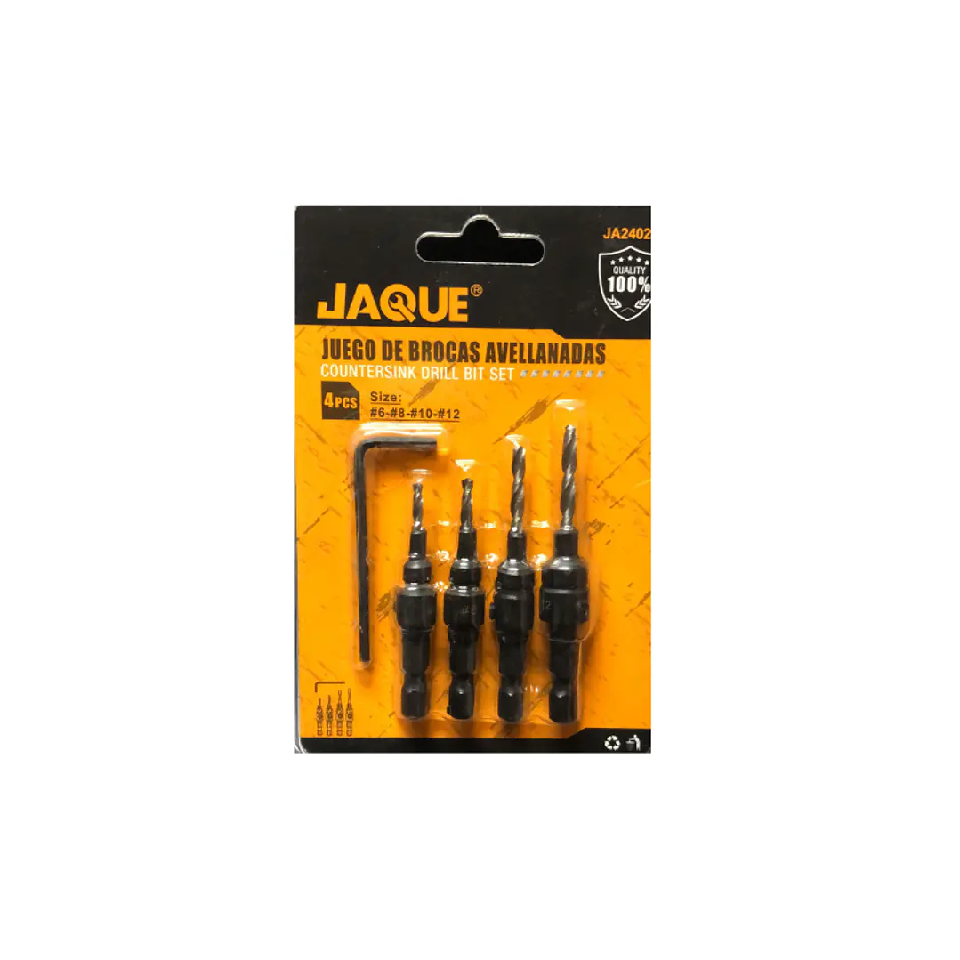 Juego De Brocas Avellanadas 4 Pcs Jaque  1