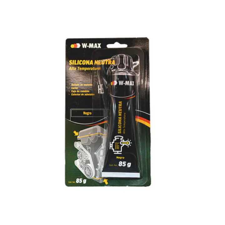 Silicona Alta Temperatura Negra 85Grs W-max   1