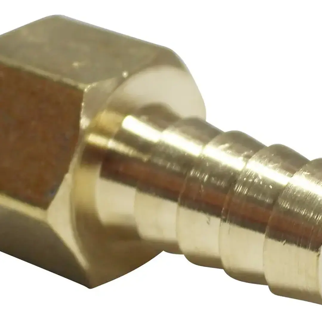 Niple Bronce Cachimba Recta Hi 1/2 Espiga Manguera Gas 1