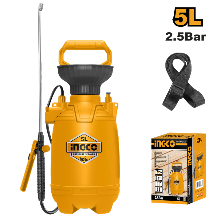 Rociador Pulverizador Fumigador Con Válvula De Seguridad  5 Litros Ingco  1
