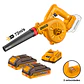 Soplador Bl Industrial +2 Bat 2ah Y Carg Vel/reg 20v 2,8m³/min Ingco  - Miniatura 1