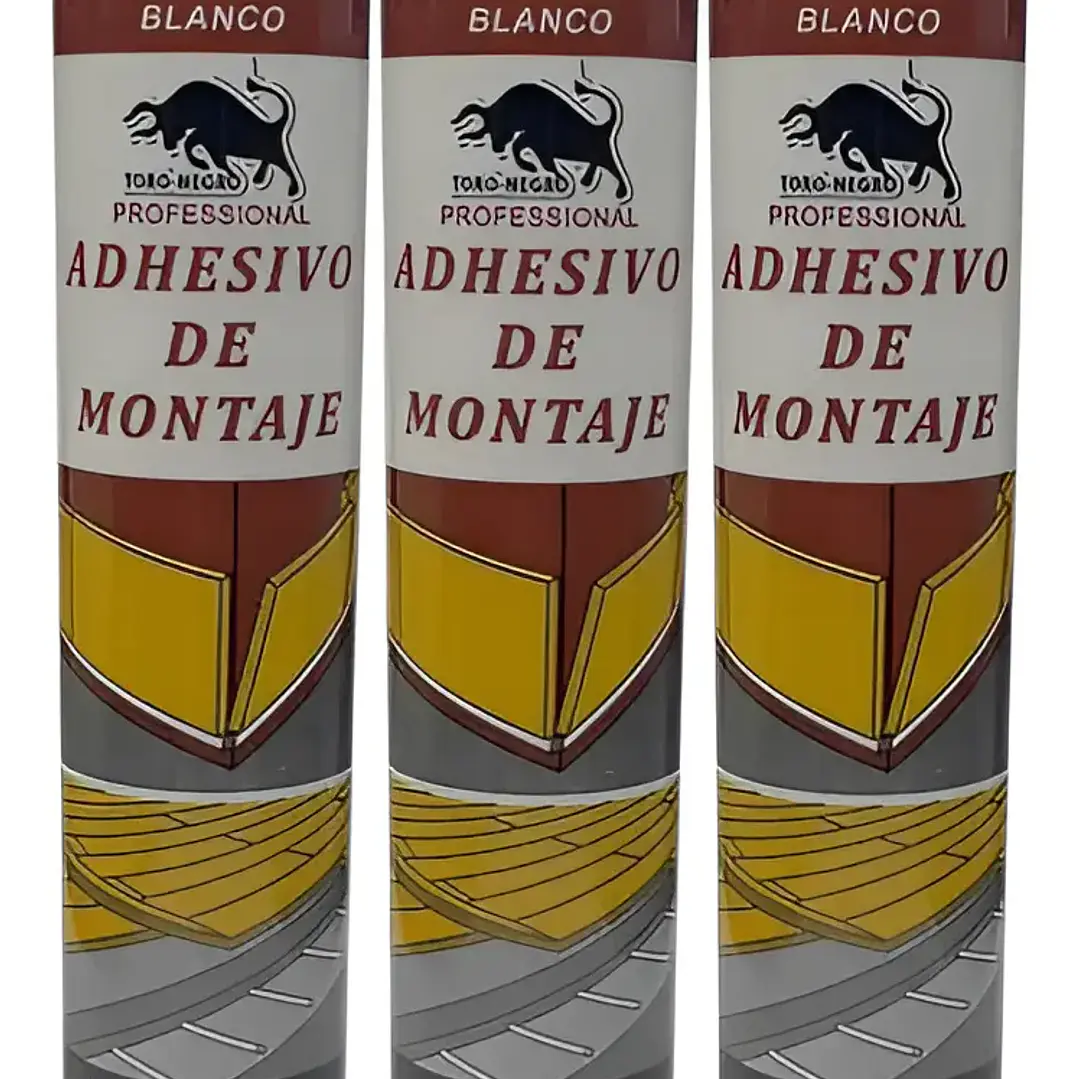Silicona Adhesivo De Montaje 300 Ml Toro Negro 3 Unidades 1