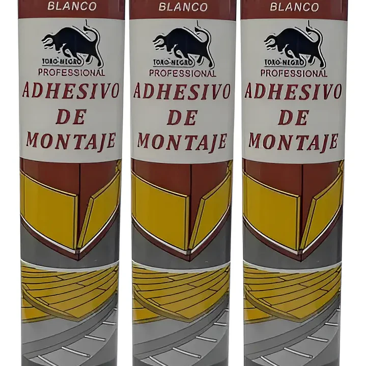 Silicona Adhesivo De Montaje 300 Ml Toro Negro 3 Unidades 1