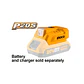 Cargador Bateria Usb 20v con Luz Led 20V Inalambrico Ingco  - Miniatura 2