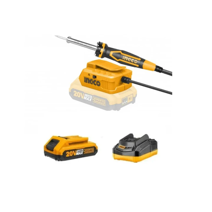 Cautin Inalambrico 20v + Bateria 2ah + Cargador  Ingco  1