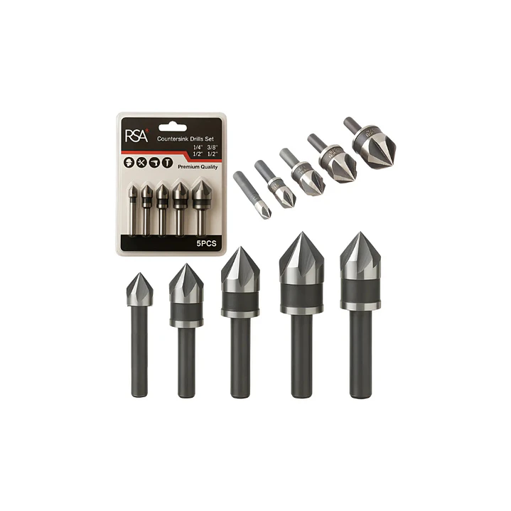 Juego De Brocas Avellanadoras 5pcs En Pulgadas 1/4