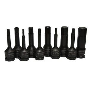 Juego Dados De Impacto Puntas Hexagonales Allen Cuadrante 1/2 10Pcs 