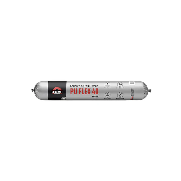  Sellador Poliuretano Gris 600ml Dencraft 1