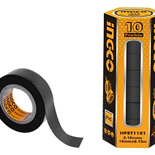 Huincha Cinta Aisladora Pvc 18mm X 9.15mts 10Pcs Ingco 
