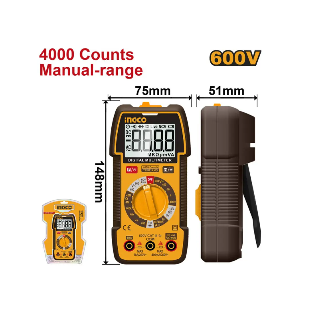 Multimetro Digital  Industrial 600V Ingco  1
