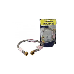 Flexible Para Gas Calefon 60 CM 1/2 Hi X 1/2 HI Con Curva DN10 HOFFENS