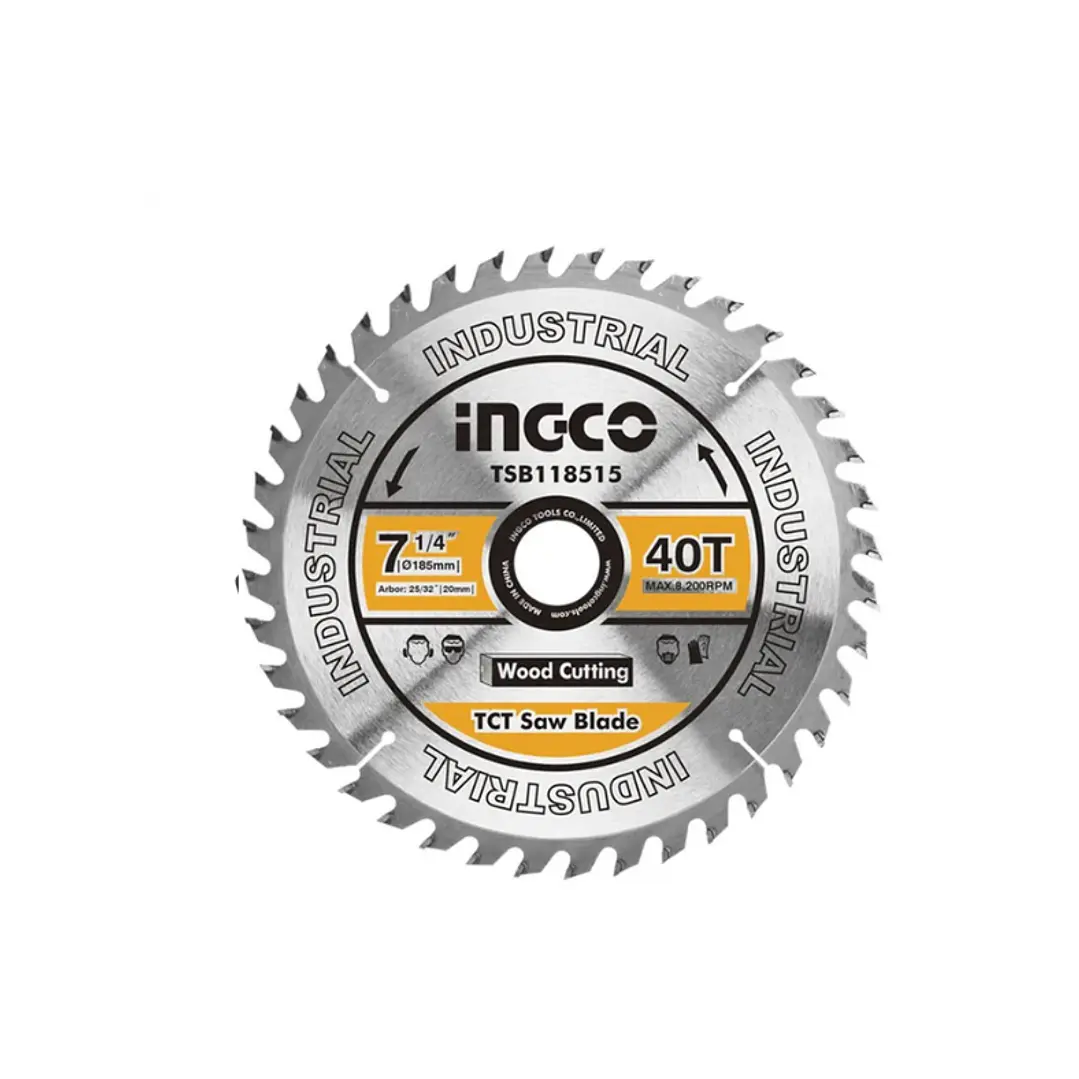 Disco De Sierra Circular Industrial Madera 40t 185mm 7 1/4