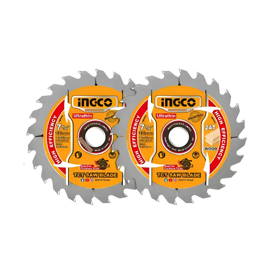 Pack 2 Disco De Sierra Circular Madera 24T 7 1/4