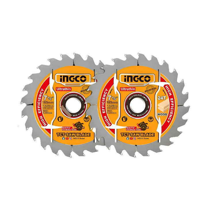 Pack 2 Disco De Sierra Circular Madera 24T 7 1/4