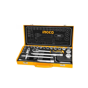 Set Dados Y Chicharra Industrial 24 Piezas 1/2 Ingco