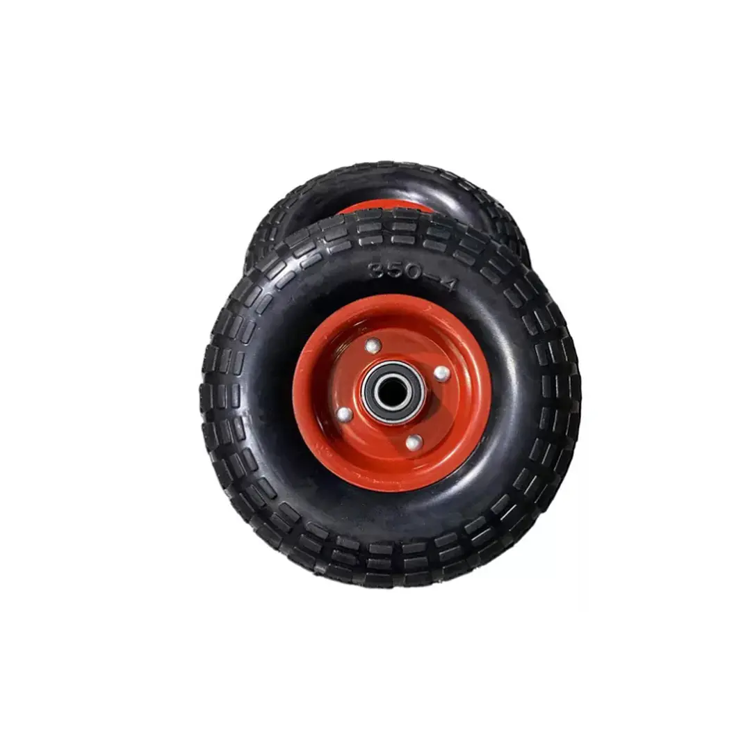 Rueda Maciza Roja Eje 16Mm 10