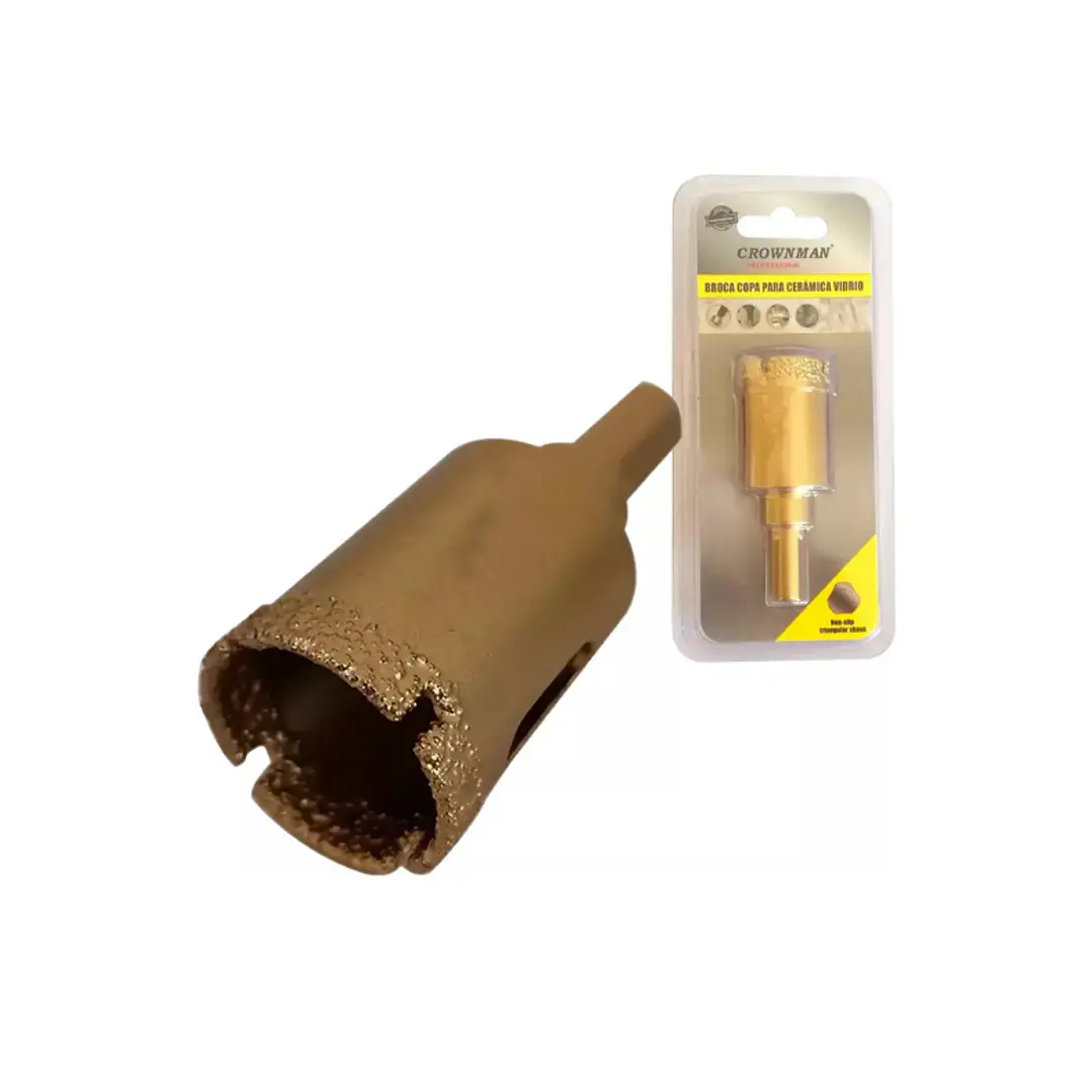 Broca Copa Para Ceramica Vidrio 20mm Crownman 1
