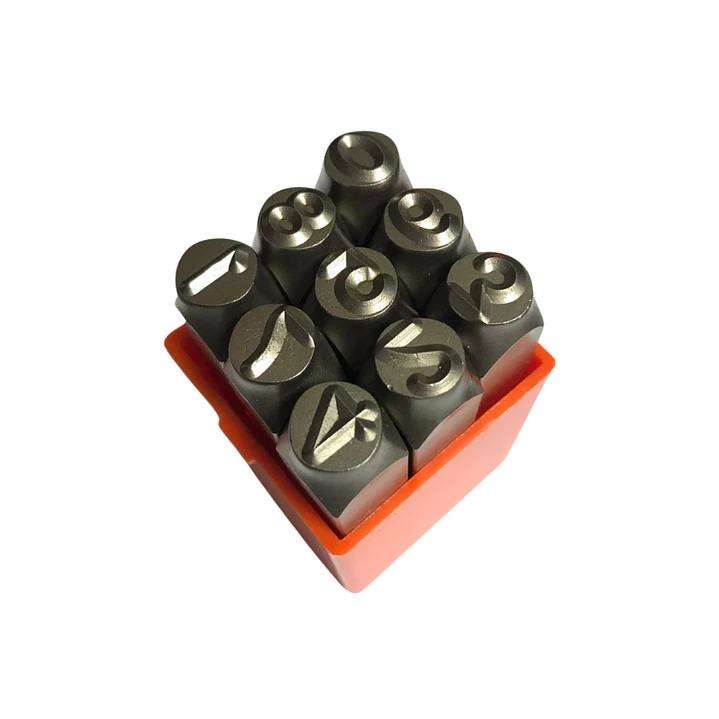 Set Punzones Numeros De Golpe Para Metal 9pcs 8mm Harden  2